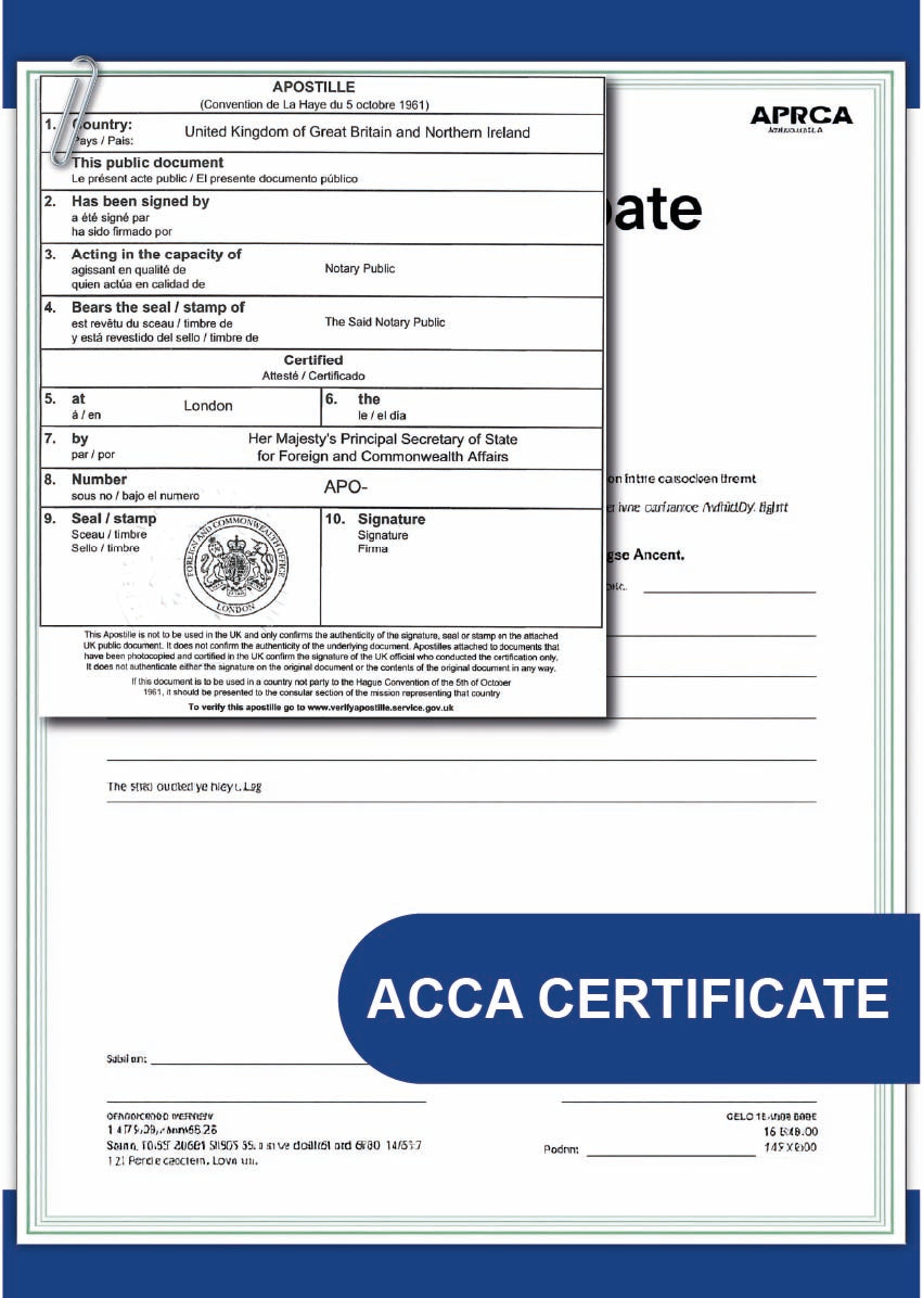 ACCA Membership Certificate
