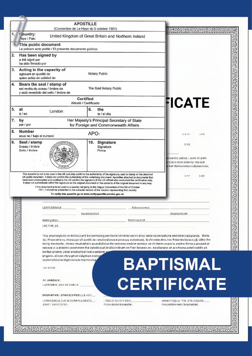 Baptismal Certificate