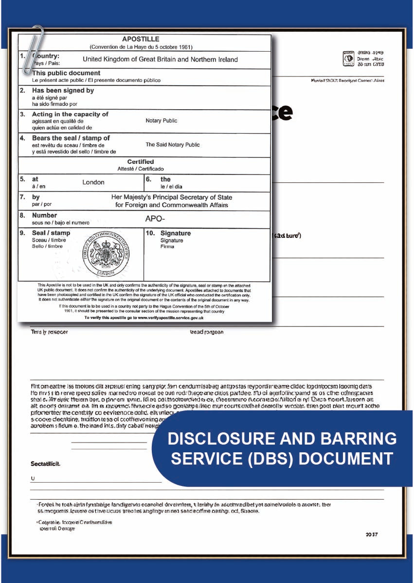Disclosure and Barring Service (DBS) document