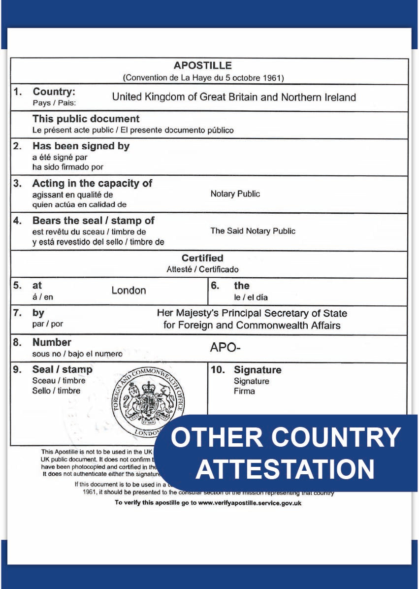 Other country Attestation 1